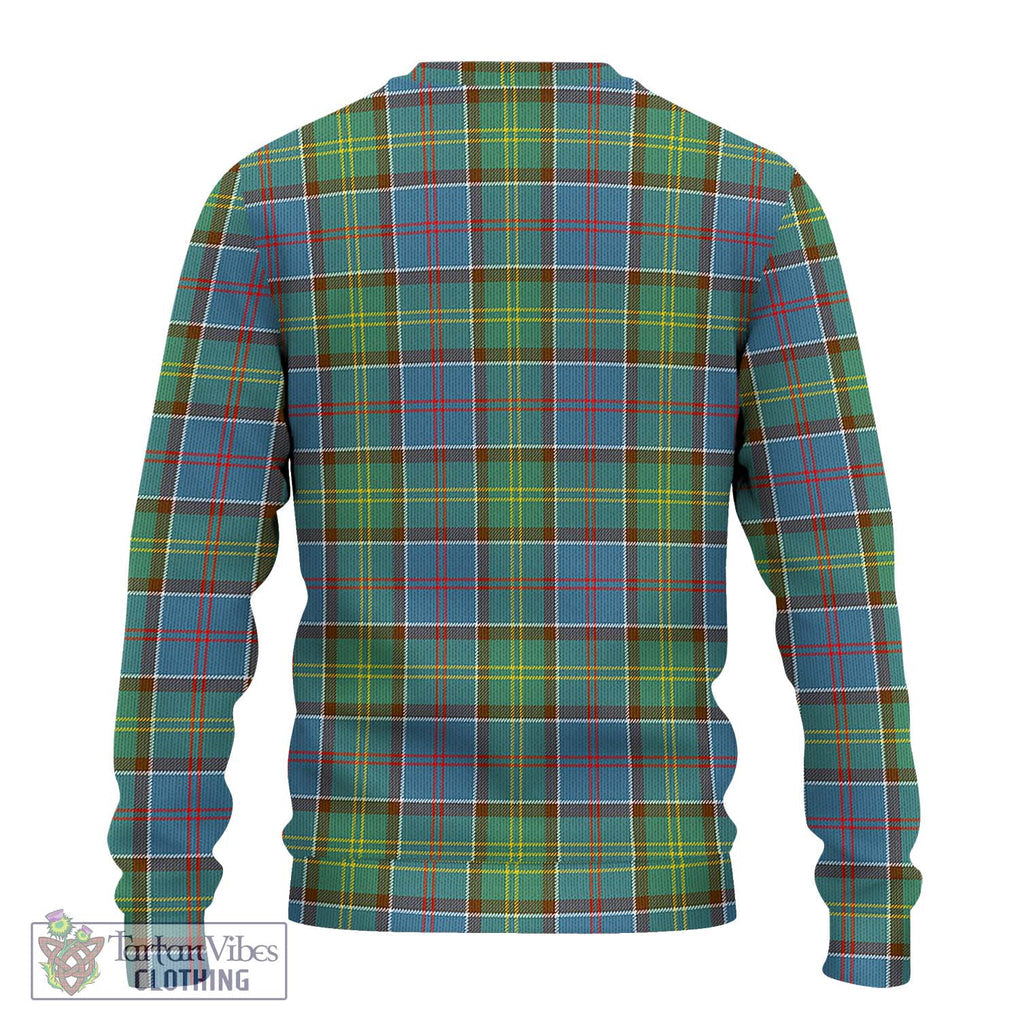 Colville Tartan Knitted Sweater with Family Crest DNA In Me Style - Tartanvibesclothing Shop