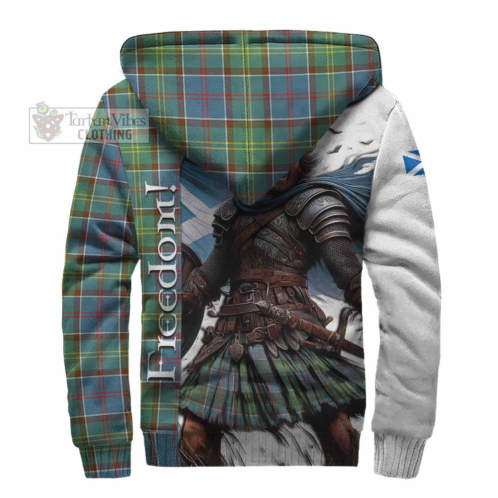 Tartan Vibes Clothing Colville Crest Tartan Sherpa Hoodie Inspired by the Freedom of Scottish Warrior