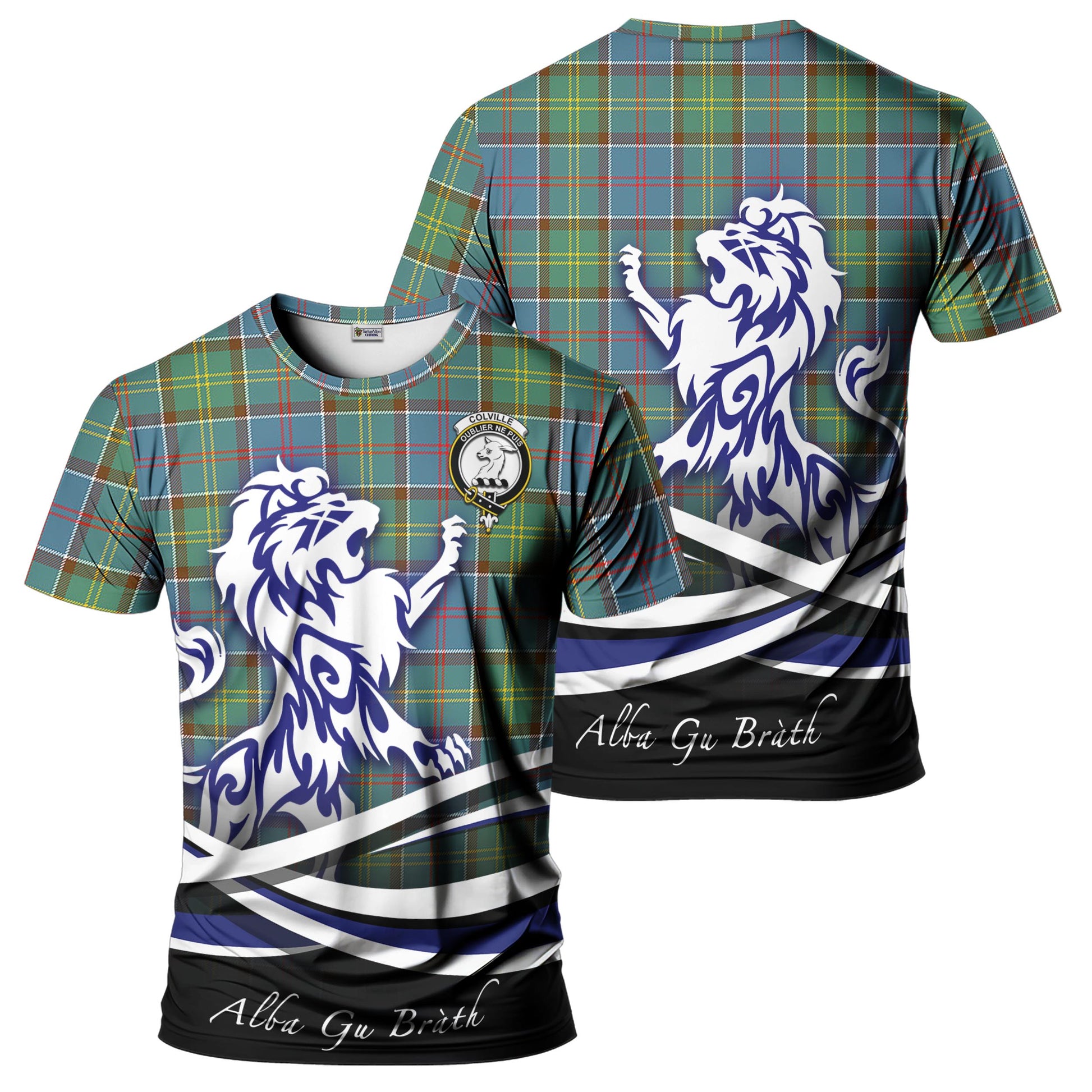 colville-tartan-t-shirt-with-alba-gu-brath-regal-lion-emblem