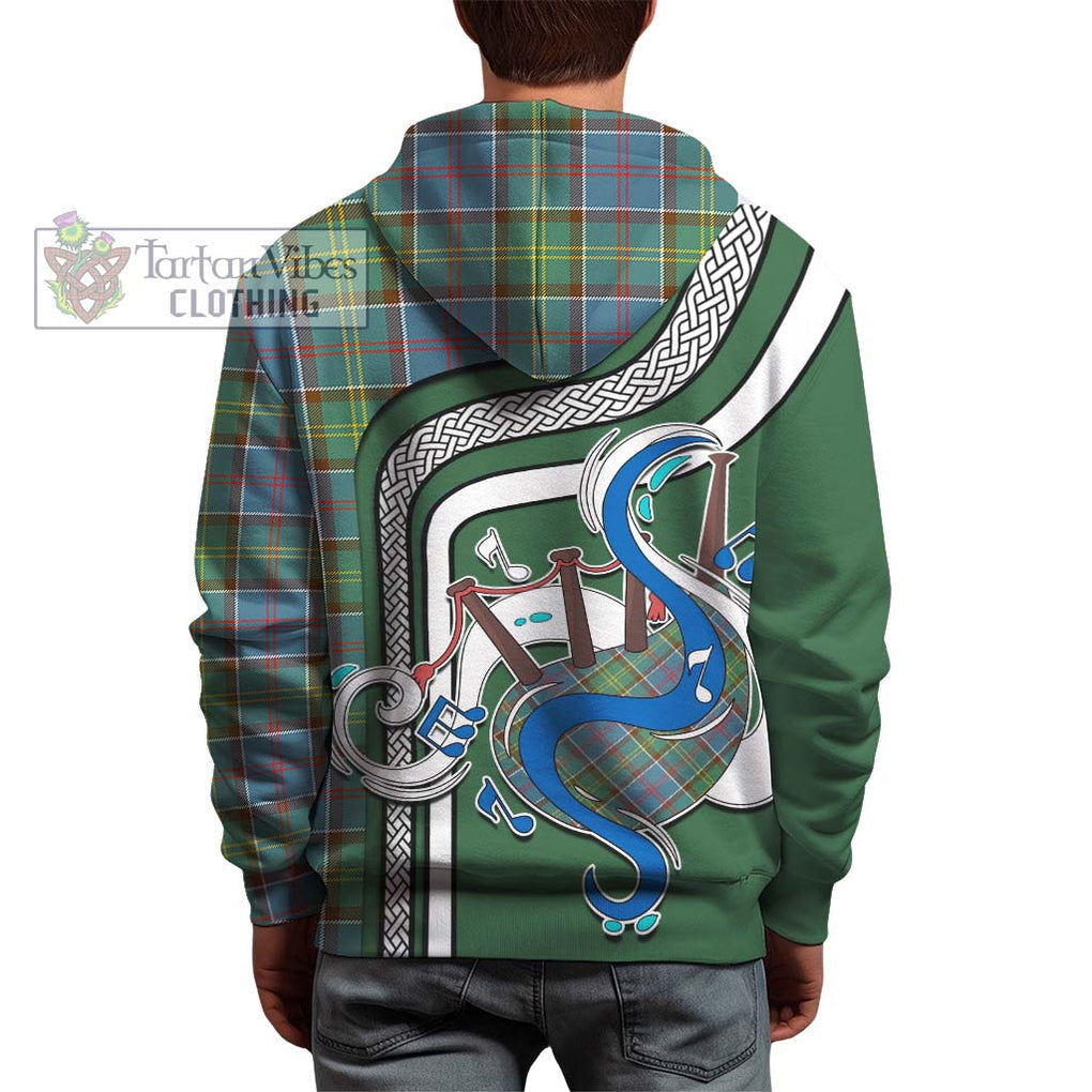 Colville Tartan Hoodie with Epic Bagpipe Style - Tartanvibesclothing Shop