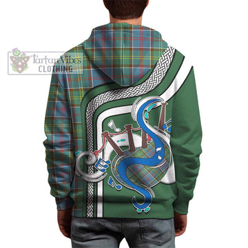 Colville Tartan Hoodie with Epic Bagpipe Style