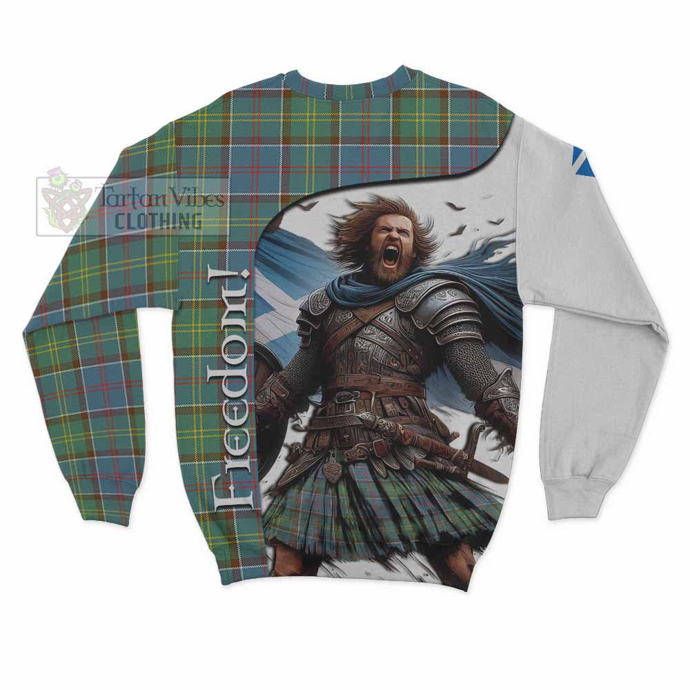 Tartan Vibes Clothing Colville Crest Tartan Sweatshirt Inspired by the Freedom of Scottish Warrior