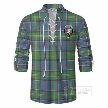 Colville Tartan Ghillie Kilt Shirt with Family Crest DNA In Me Style