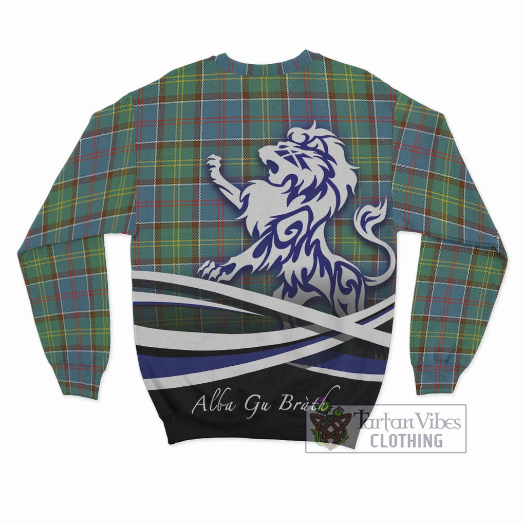 Colville Tartan Sweatshirt with Alba Gu Brath Regal Lion Emblem - Tartanvibesclothing Shop