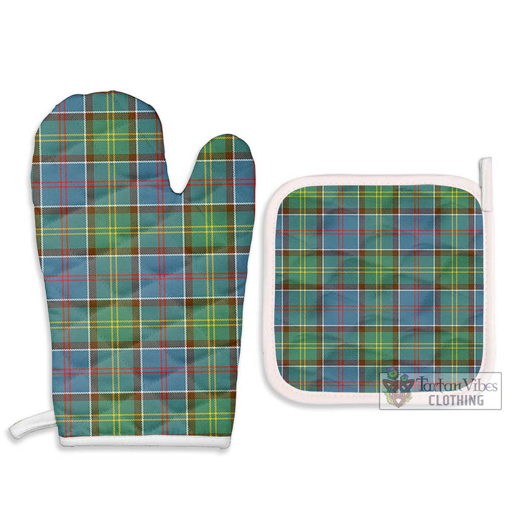 Colville Tartan Combo Oven Mitt & Pot-Holder Combo 1 Oven Mitt & 2 Pot-Holder White - Tartan Vibes Clothing