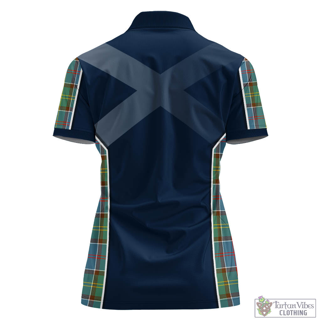 Colville Tartan Women's Polo Shirt with Family Crest and Lion Rampant Vibes Sport Style - Tartan Vibes Clothing