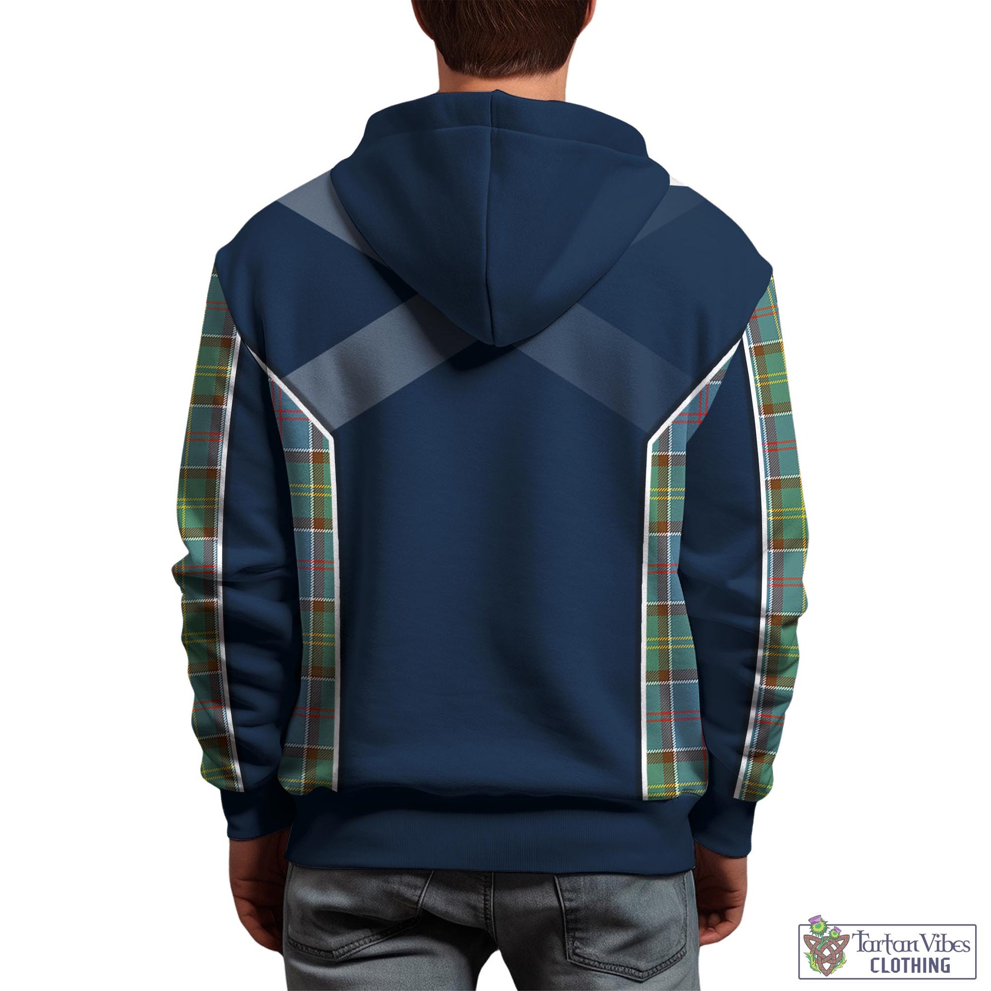 Tartan Vibes Clothing Colville Tartan Hoodie with Family Crest and Lion Rampant Vibes Sport Style