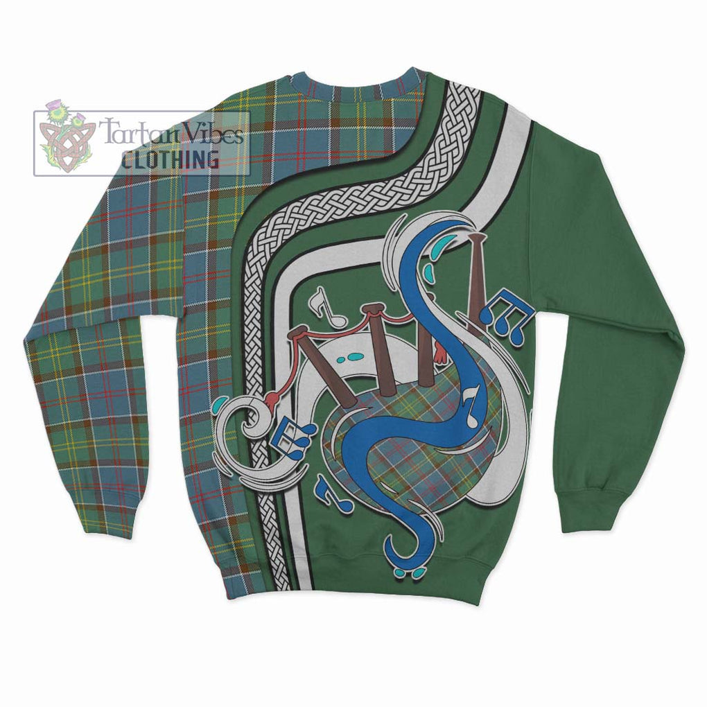 Colville Tartan Sweatshirt with Epic Bagpipe Style - Tartanvibesclothing Shop