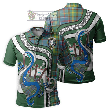 Colville Tartan Polo Shirt with Epic Bagpipe Style