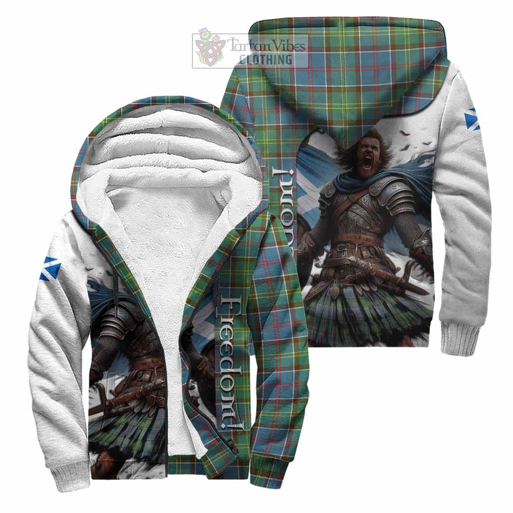 Tartan Vibes Clothing Colville Crest Tartan Sherpa Hoodie Inspired by the Freedom of Scottish Warrior