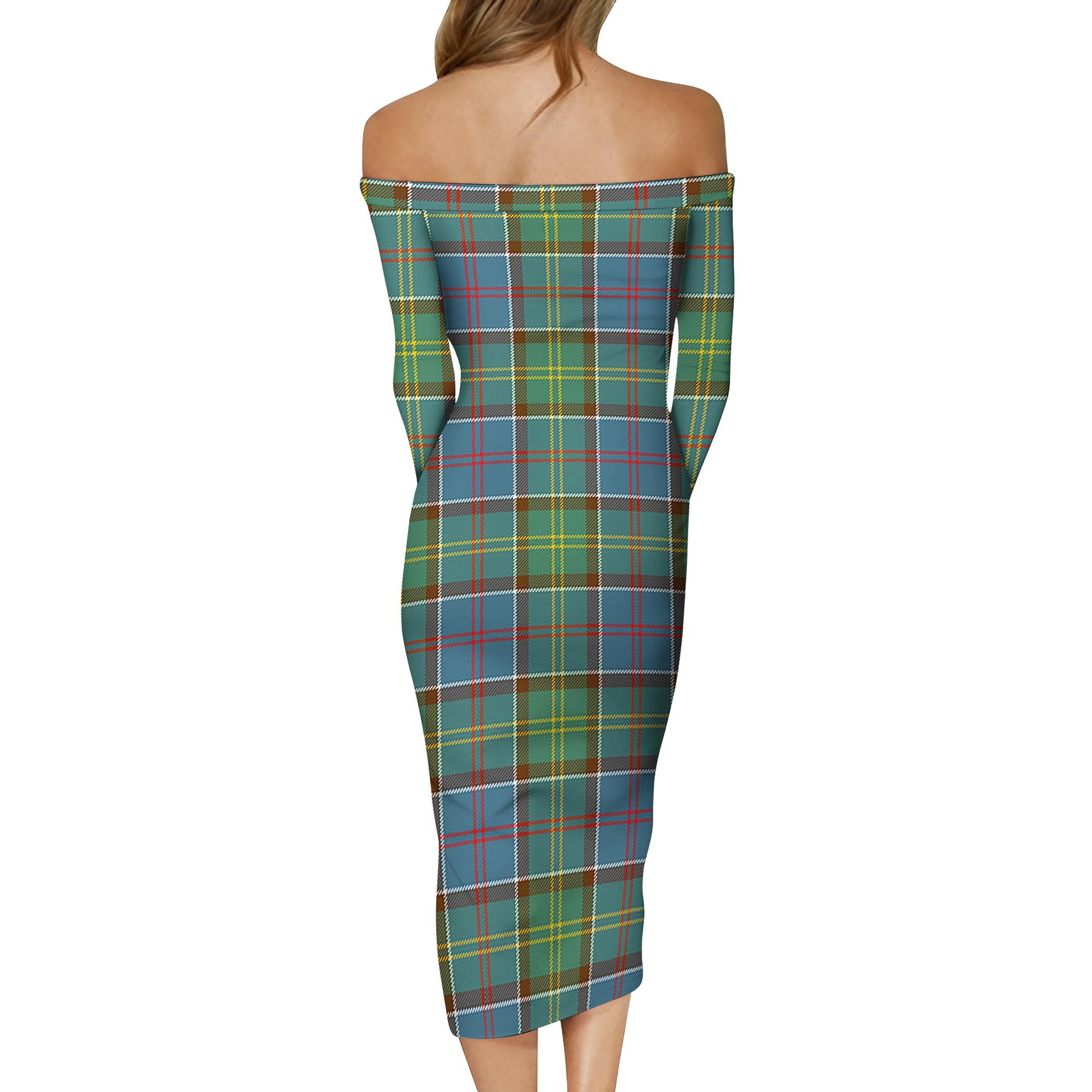 Colville Tartan Off Shoulder Lady Dress - Tartanvibesclothing