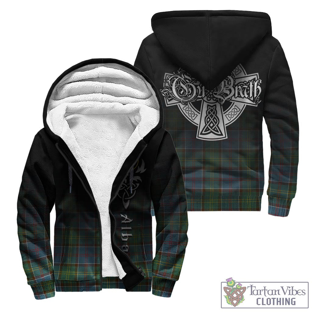 Tartan Vibes Clothing Colville Tartan Sherpa Hoodie Featuring Alba Gu Brath Family Crest Celtic Inspired