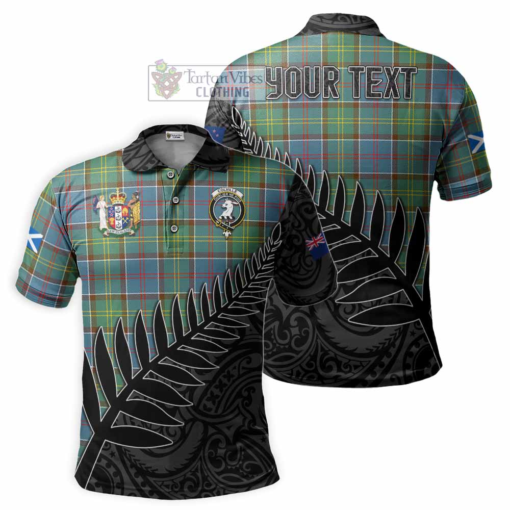 Colville Crest Tartan Polo Shirt with New Zealand Silver Fern Half Style