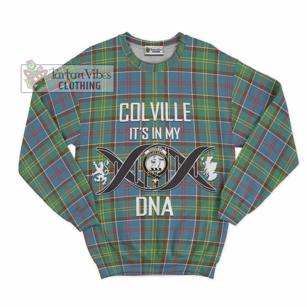 Colville Tartan Sweatshirt with Family Crest DNA In Me Style - Tartanvibesclothing Shop