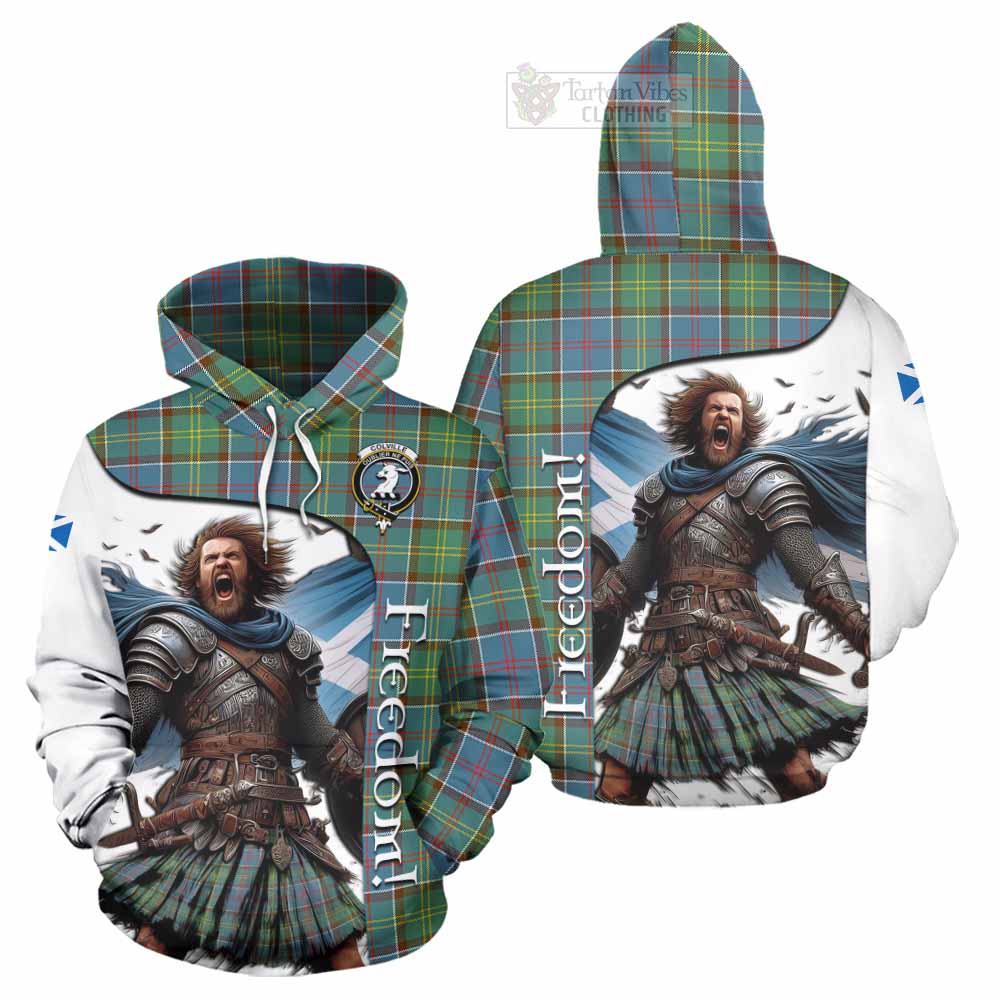 Tartan Vibes Clothing Colville Crest Tartan Hoodie Inspired by the Freedom of Scottish Warrior