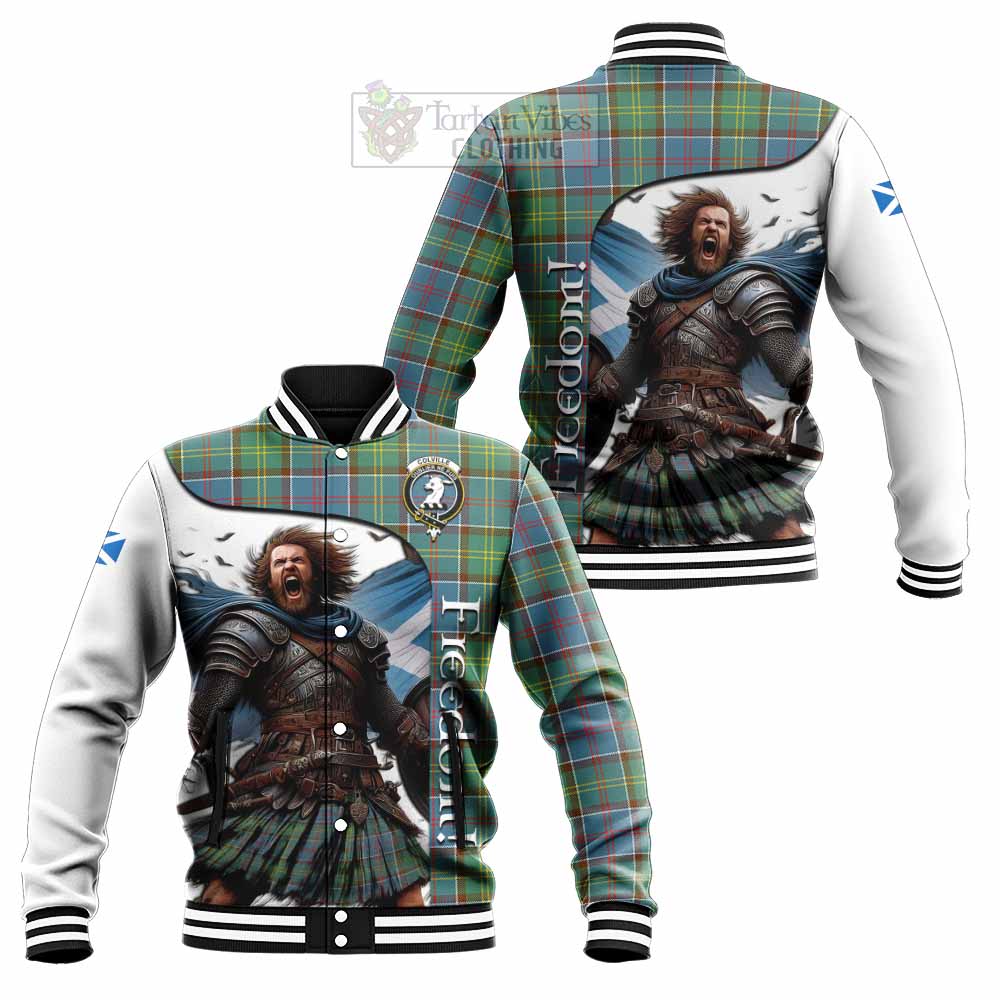 Tartan Vibes Clothing Colville Crest Tartan Baseball Jacket Inspired by the Freedom of Scottish Warrior