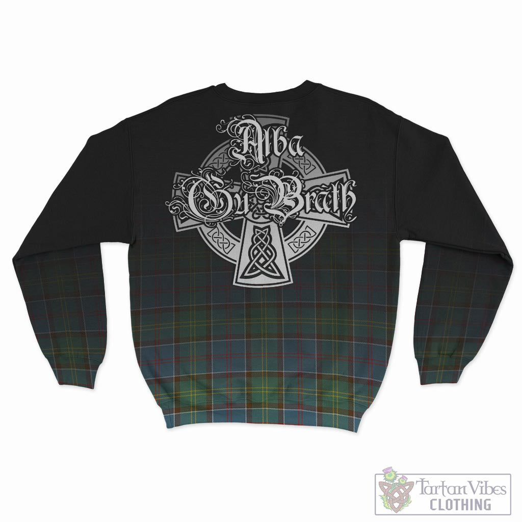 Tartan Vibes Clothing Colville Tartan Sweatshirt Featuring Alba Gu Brath Family Crest Celtic Inspired