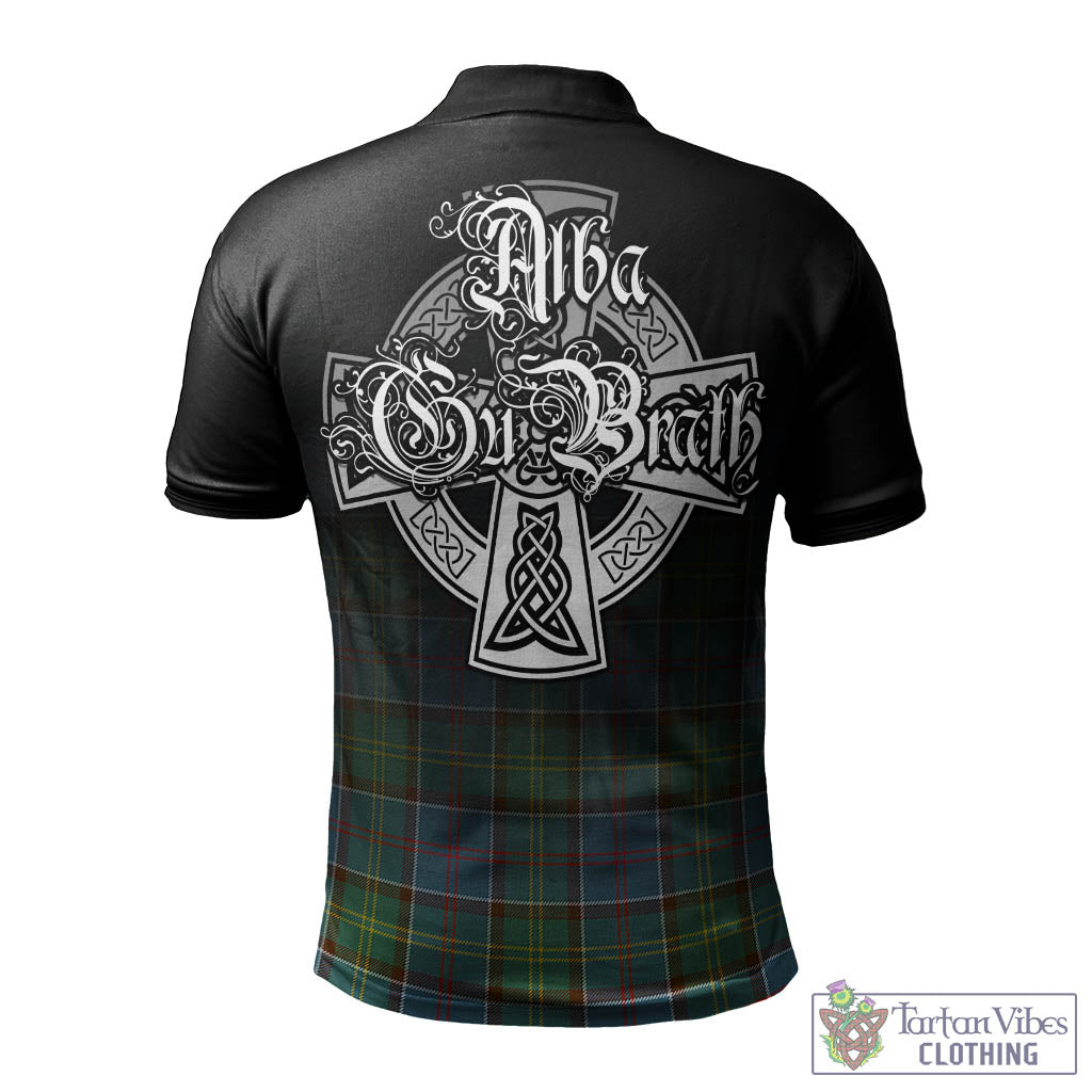 Tartan Vibes Clothing Colville Tartan Polo Shirt Featuring Alba Gu Brath Family Crest Celtic Inspired