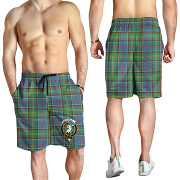 Colville Tartan Mens Shorts with Family Crest