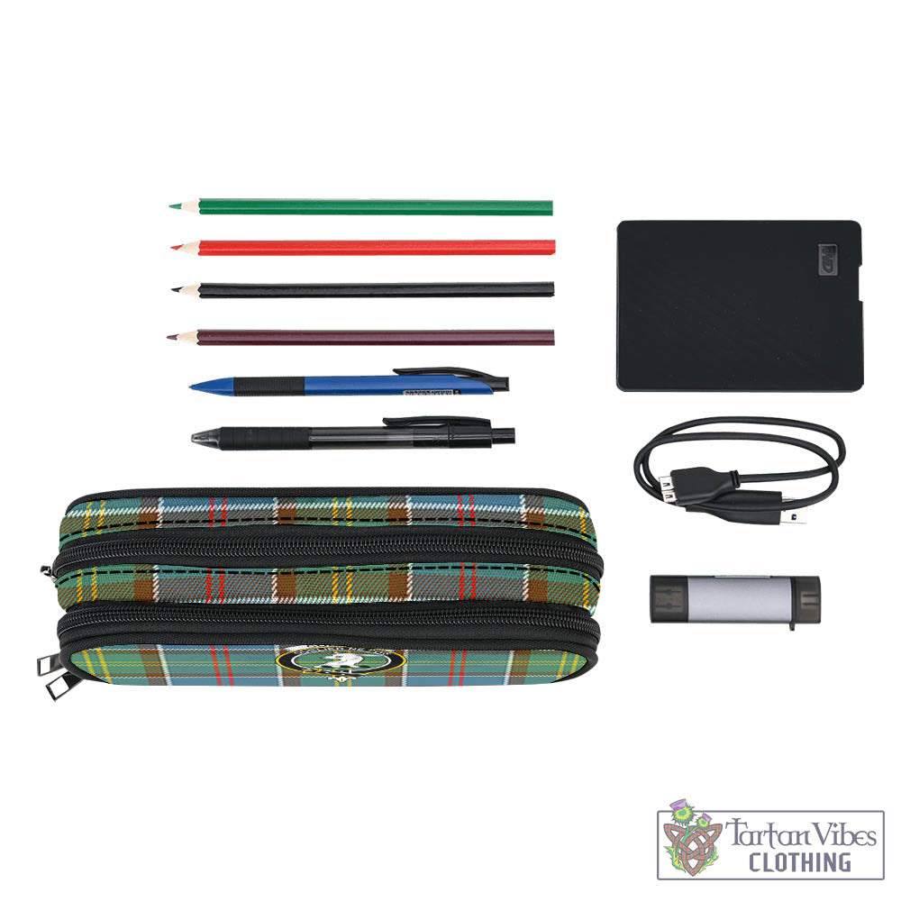 Tartan Vibes Clothing Colville Tartan Pen and Pencil Case with Family Crest