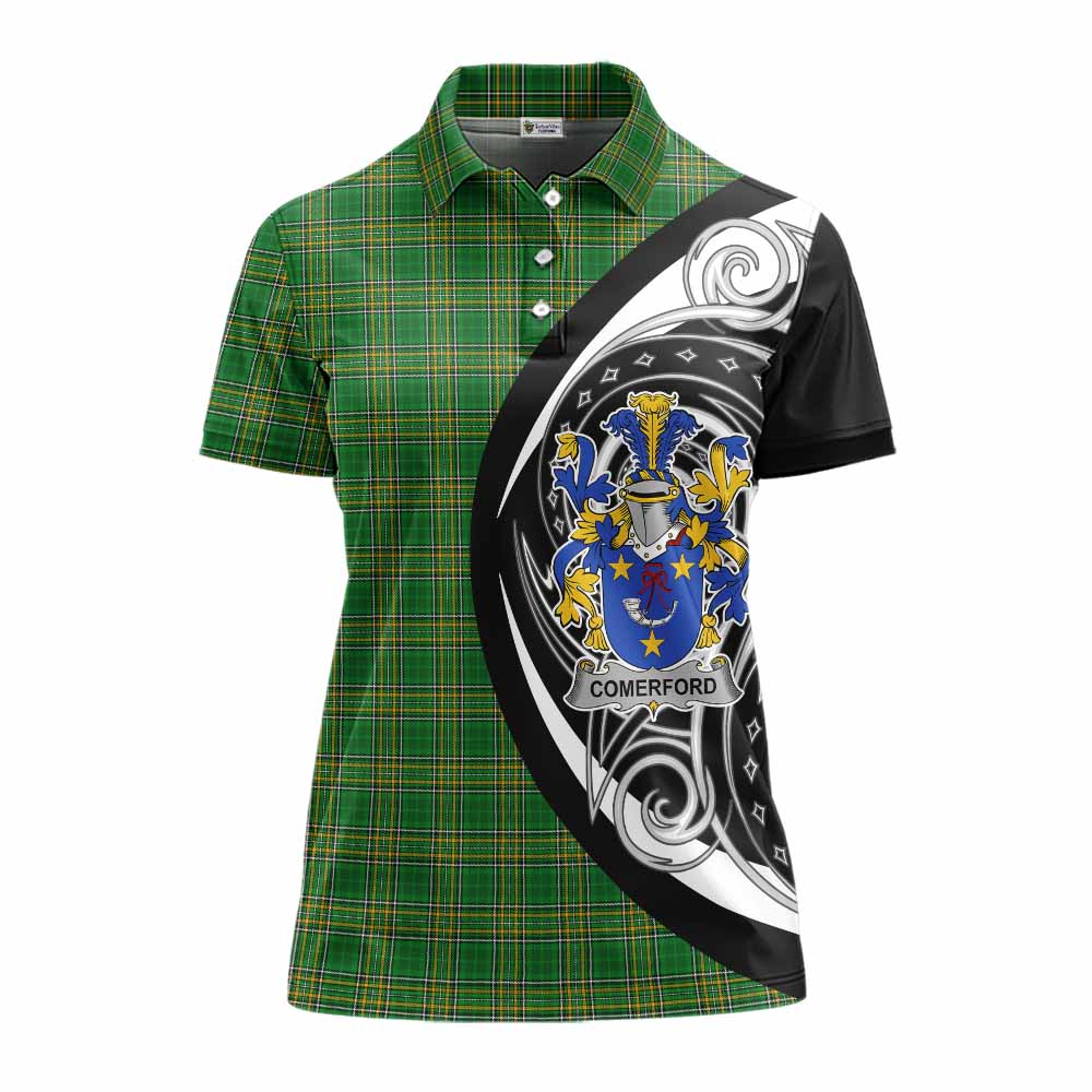 Comerford Irish Clan Women's Polo Shirt Celtic Circle Style Women - Tartan Vibes Clothing