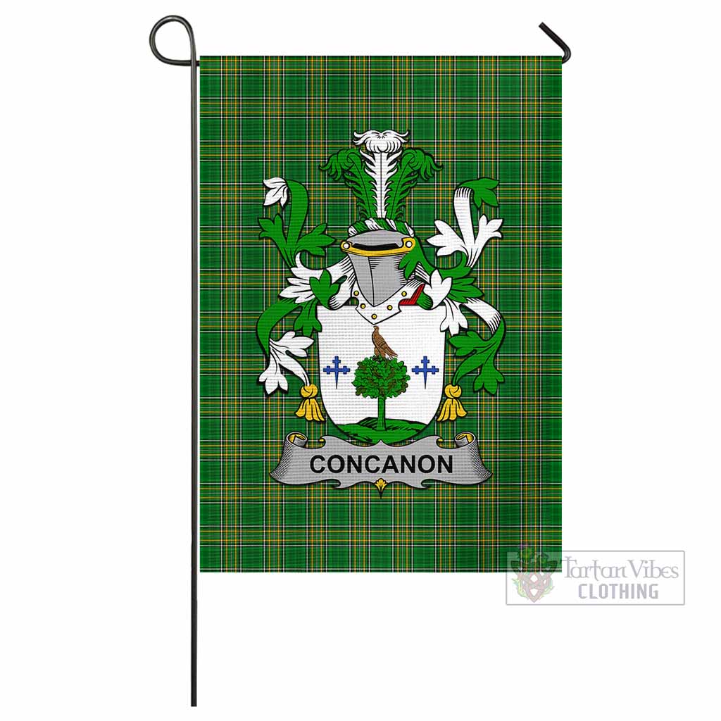 Tartan Vibes Clothing Concanon Irish Clan Flag with Coat of Arms