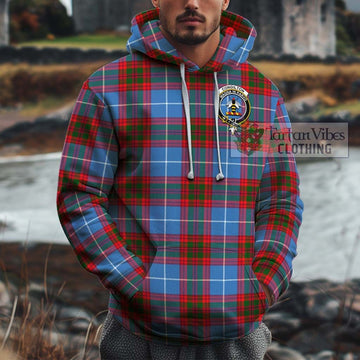 Congilton Tartan Cotton Hoodie with Family Crest