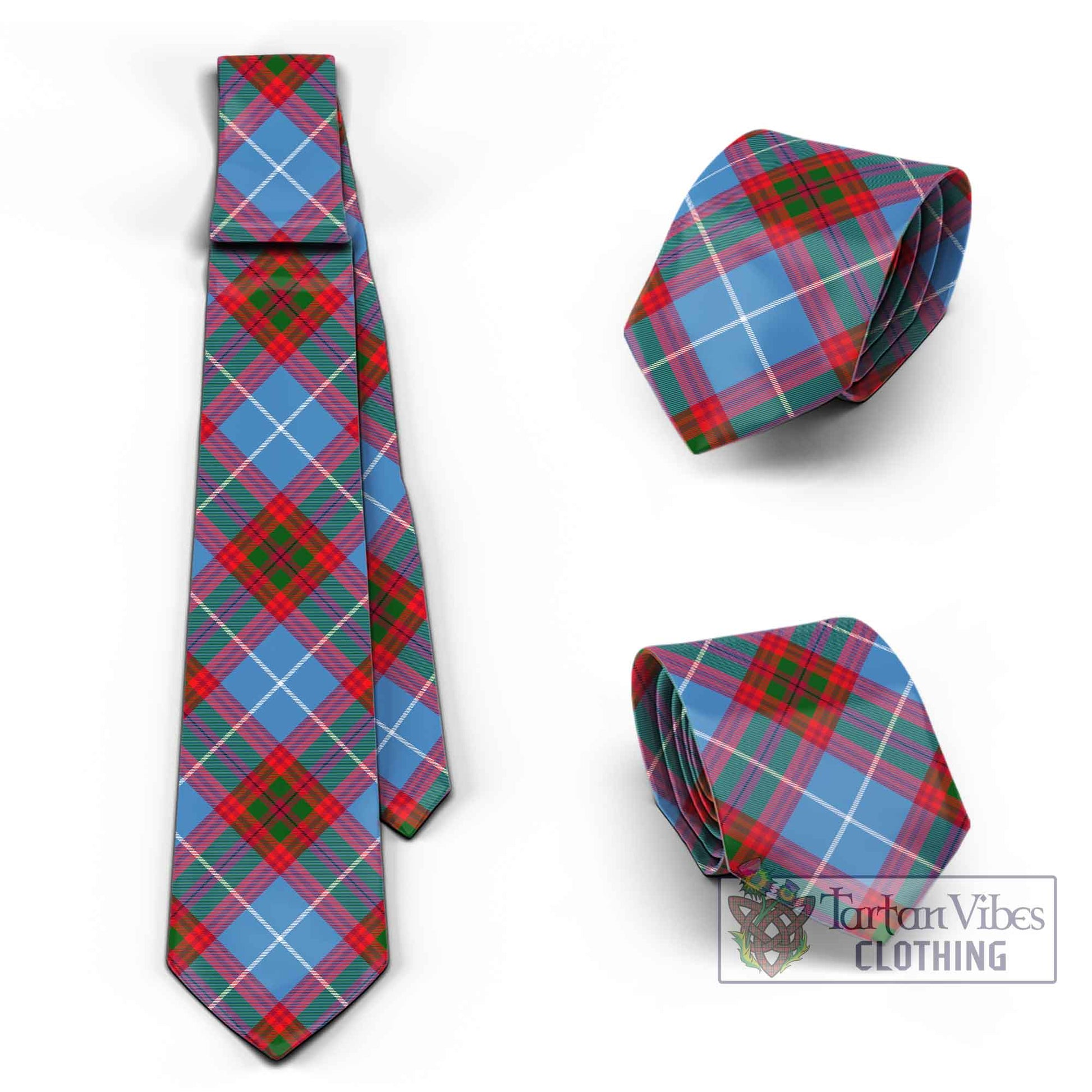 Tartan Vibes Clothing Congilton Tartan Classic Necktie Cross Style