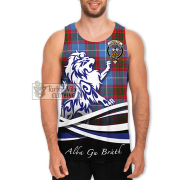 Congilton Tartan Men's Tank Top with Alba Gu Brath Regal Lion Emblem