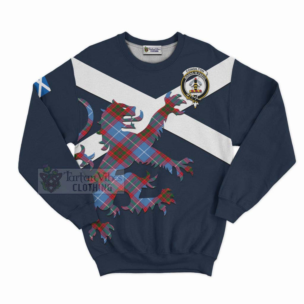 Tartan Vibes Clothing Congilton Tartan Lion Rampant Sweatshirt – Proudly Display Your Heritage with Alba Gu Brath and Clan Name