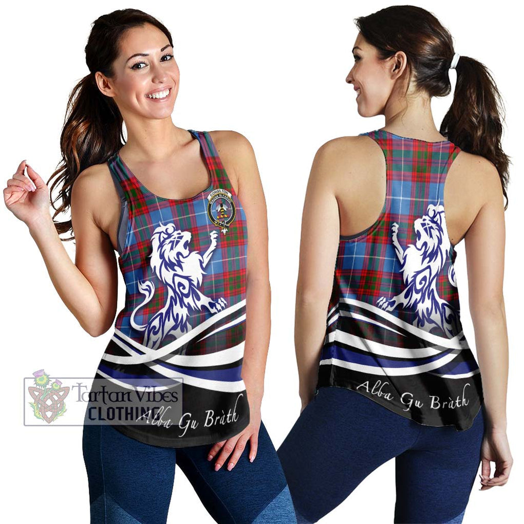 Congilton Tartan Women's Racerback Tanks with Alba Gu Brath Regal Lion Emblem 4XL - Tartanvibesclothing Shop