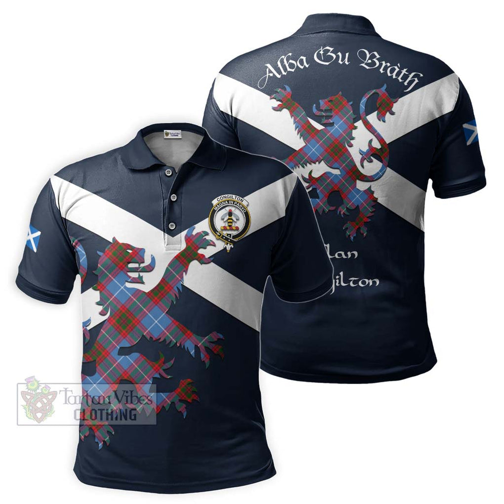 Tartan Vibes Clothing Congilton Tartan Lion Rampant Polo Shirt – Proudly Display Your Heritage with Alba Gu Brath and Clan Name