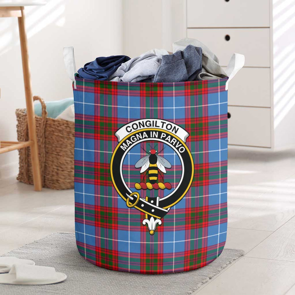 Congilton Tartan Laundry Basket with Family Crest One Size - Tartanvibesclothing Shop