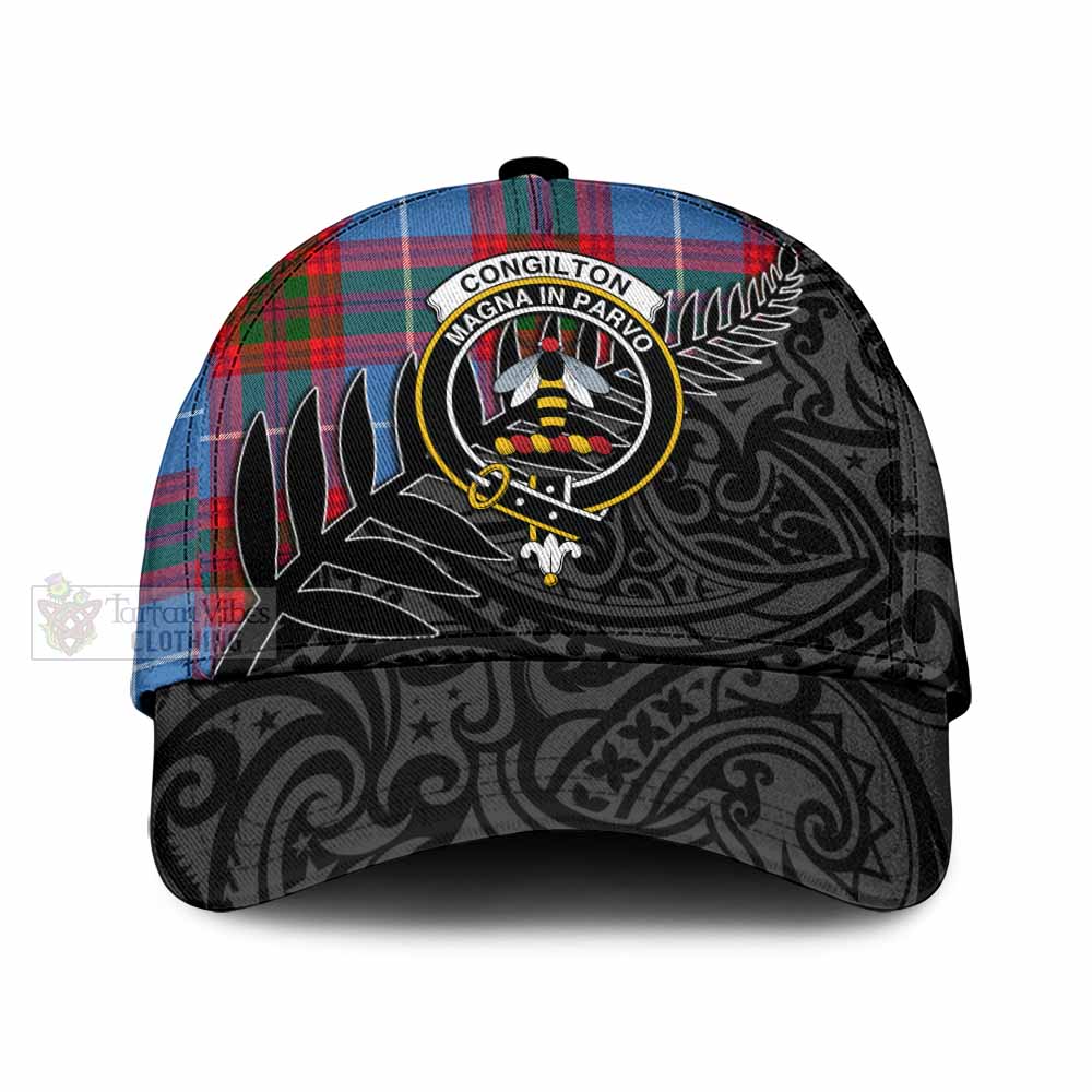 Tartan Vibes Clothing Congilton Tartan Classic Cap with New Zealand Silver Fern Half Style