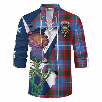 Congilton Tartan Family Crest Ghillie Kilt Shirt Scottish Thistle Celtic Inspired Men - Tartan Vibes Clothing