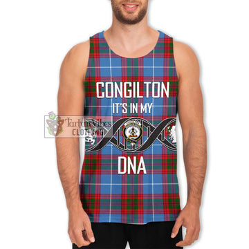 Congilton Tartan Men's Tank Top with Family Crest DNA In Me Style