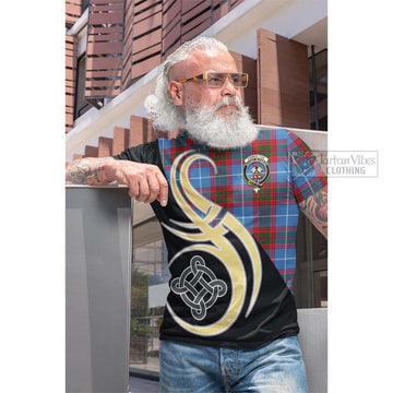 Congilton Tartan Cotton T-shirt with Family Crest and Celtic Symbol Style