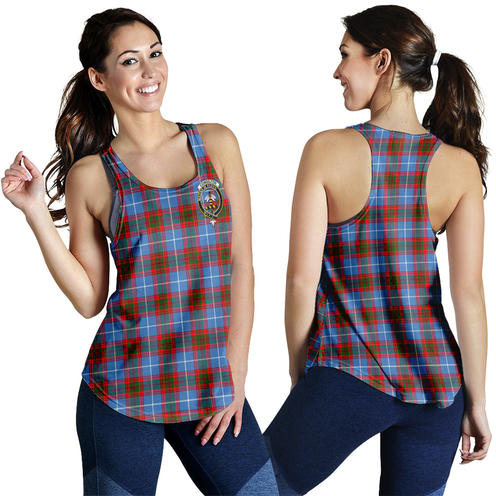 congilton-tartan-women-racerback-tanks-with-family-crest