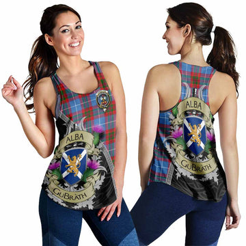 Congilton Tartan Family Crest Women's Racerback Tanks Lion Rampant Royal Thistle Shield Celtic Inspired 4XL - Tartan Vibes Clothing