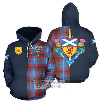 Congilton Tartan Hoodie Alba with Scottish Lion Royal Arm Half Style