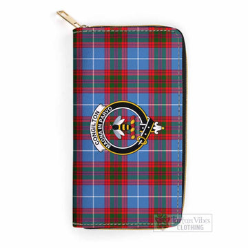 Congilton Tartan Women's Leather Wallet with Family Crest One Size 19.7*10.5*3.5 cm - Tartan Vibes Clothing
