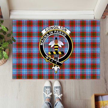 Congilton Tartan Door Mat with Family Crest