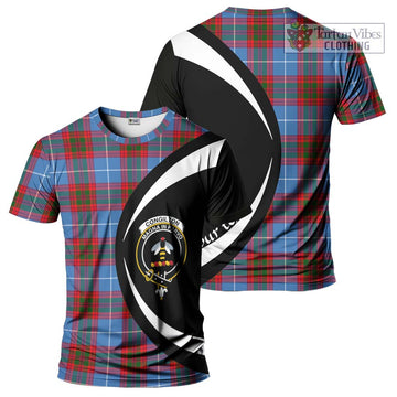 Congilton Tartan T-Shirt with Family Crest Circle Style