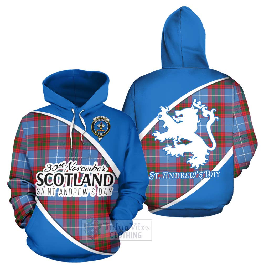 Tartan Vibes Clothing Congilton Family Crest Tartan Hoodie Celebrate Saint Andrew's Day in Style