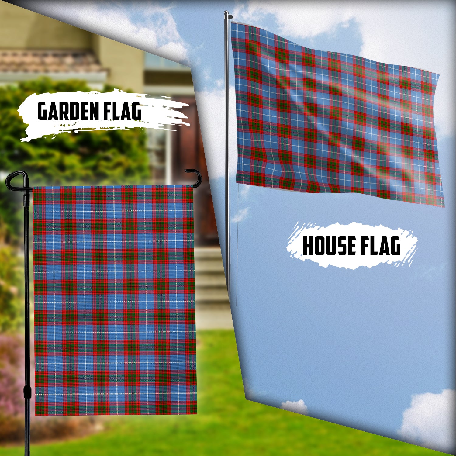 Congilton Tartan Flag Garden Flag (Vertical) - Tartan Vibes Clothing