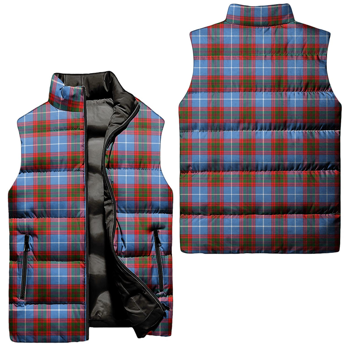 Congilton Tartan Sleeveless Puffer Jacket Unisex - Tartan Vibes Clothing