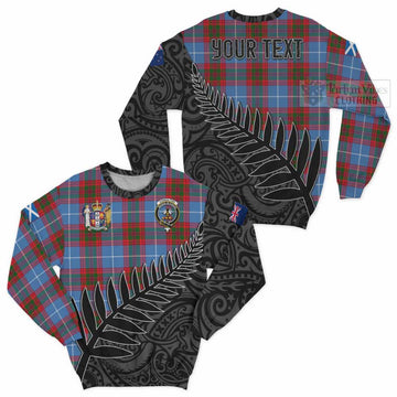 Congilton Crest Tartan Sweatshirt with New Zealand Silver Fern Half Style