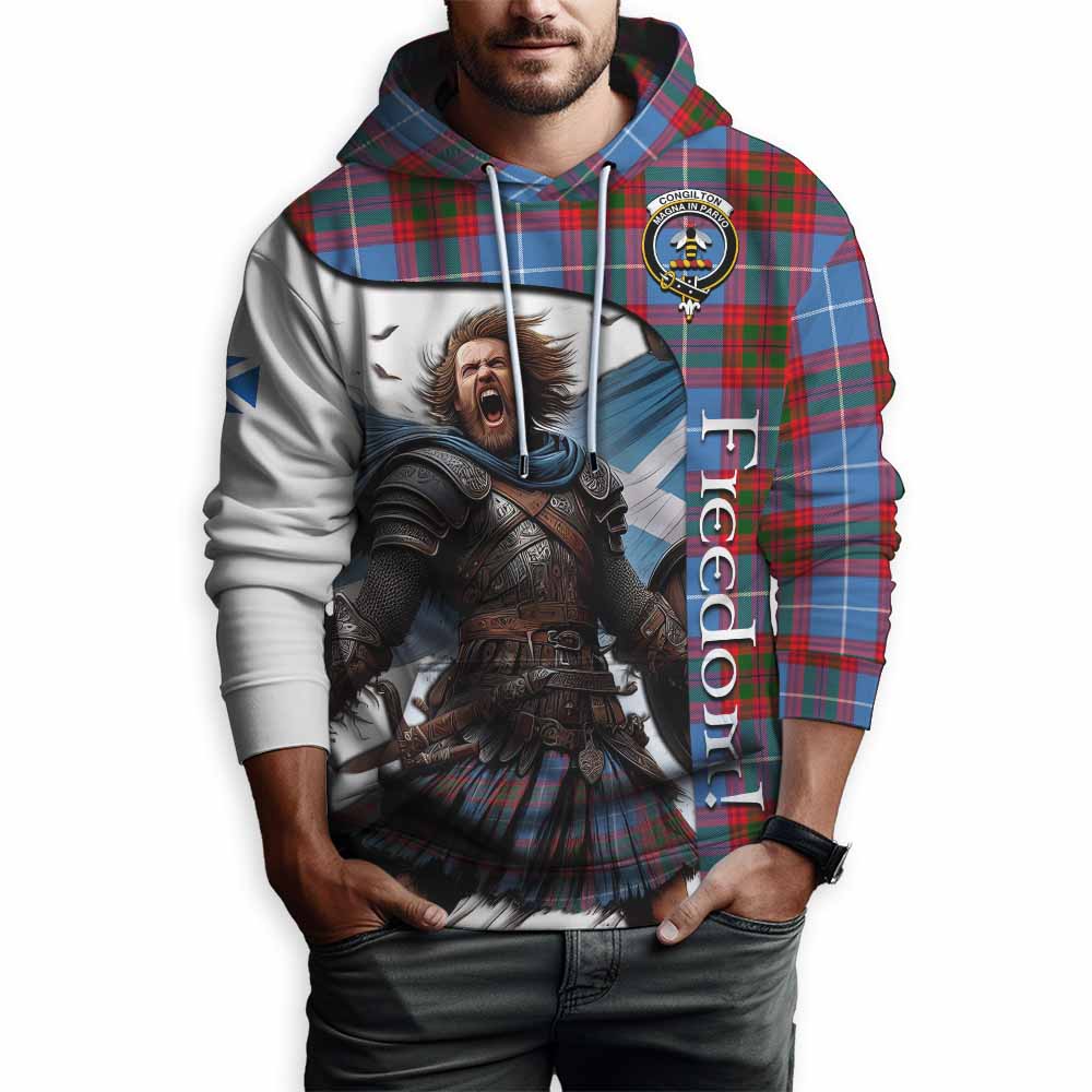 Tartan Vibes Clothing Congilton Crest Tartan Hoodie Inspired by the Freedom of Scottish Warrior