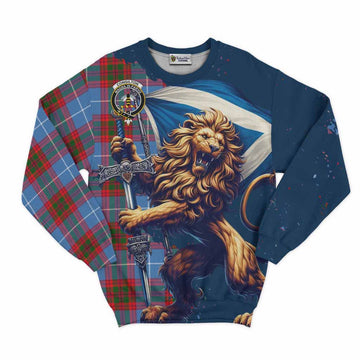 Congilton Tartan Family Crest Sweatshirt with Scottish Majestic Lion