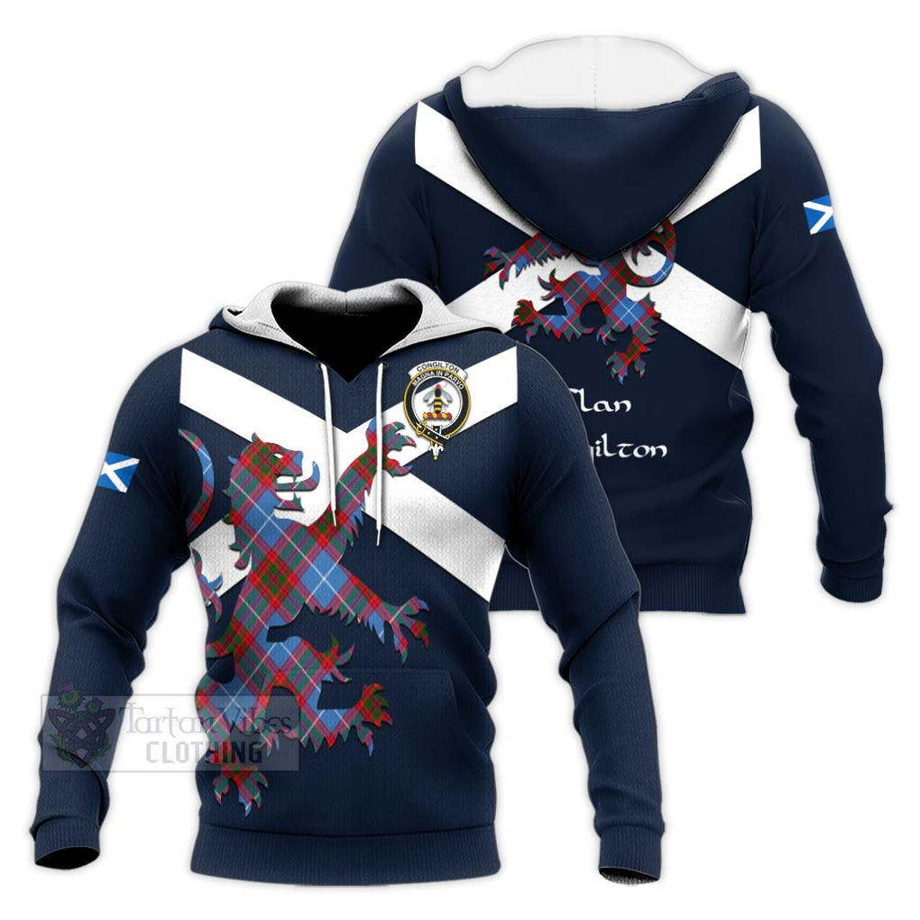 Tartan Vibes Clothing Congilton Tartan Lion Rampant Knitted Hoodie – Proudly Display Your Heritage with Alba Gu Brath and Clan Name